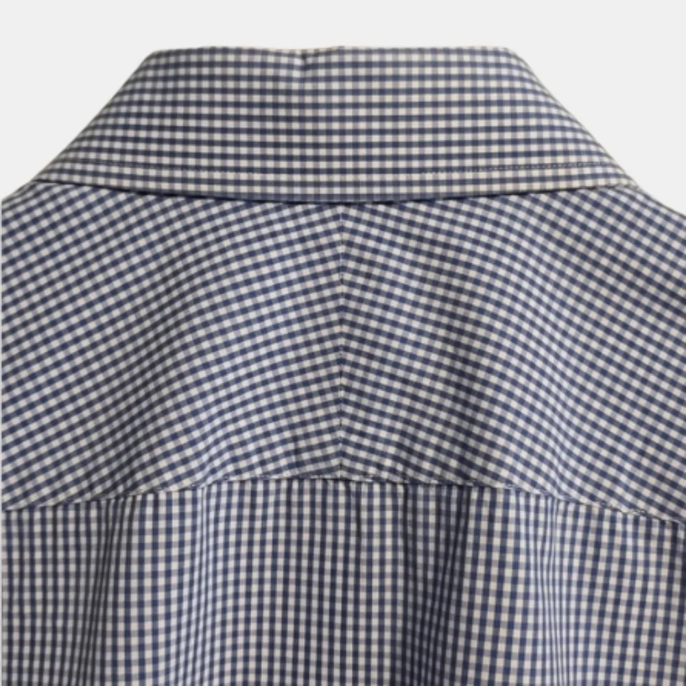 Charles Tyrwhitt Classic Fit Shirt 18x35 Blue Check Smart-Casual Professional - Picture 7 of 9